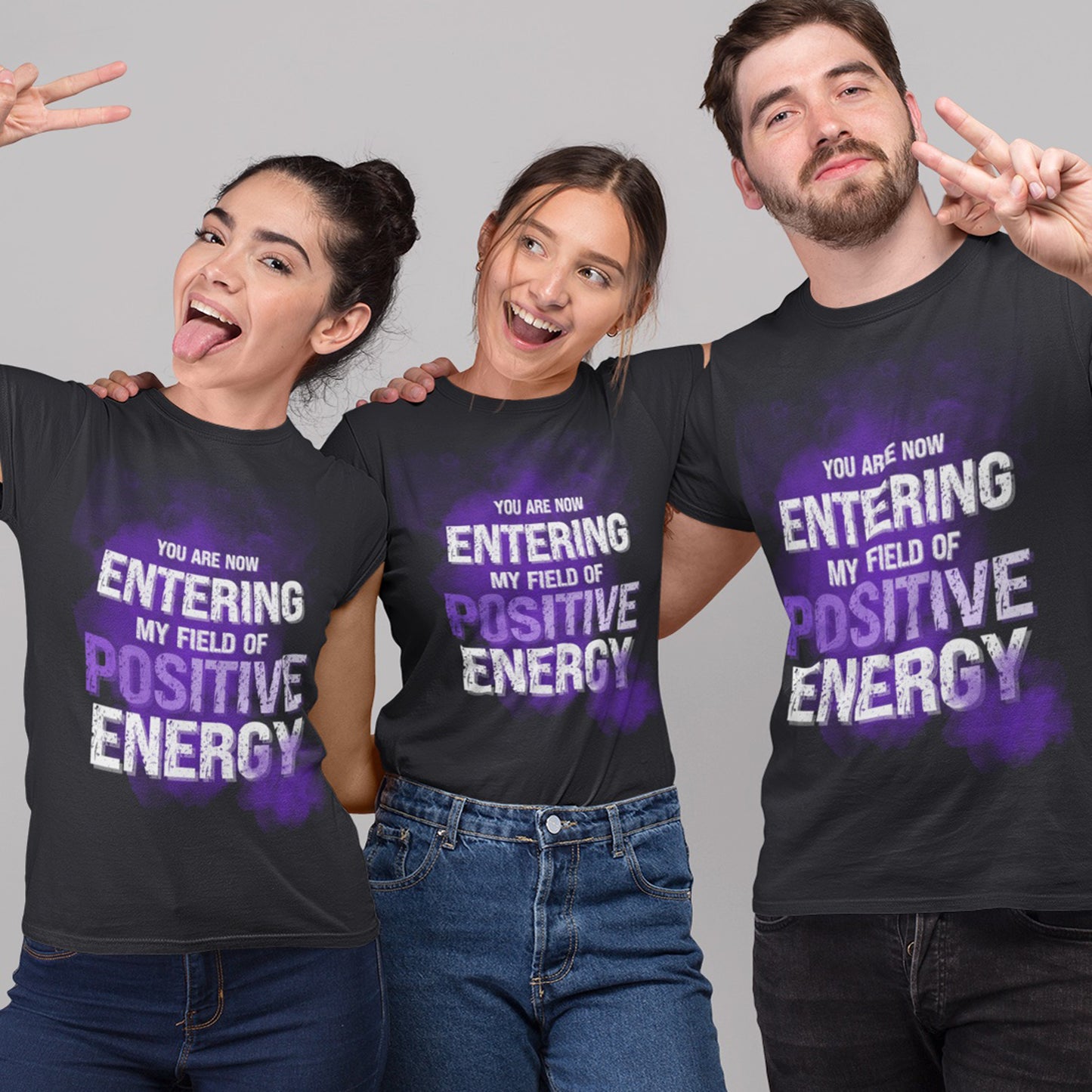 You Are Now Entering My Field Of Positive Energy Unisex Premium Triblend Short Sleeve Tee